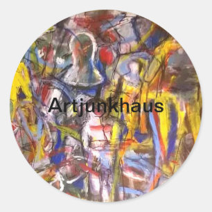 Austin Underground Abstract Hankamer Artjunkhaus Classic Round Sticker