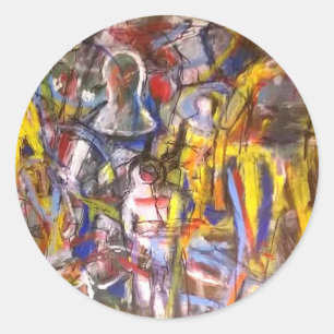 Austin Underground Abstract Hankamer Artjunkhaus   Classic Round Sticker