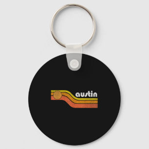 Austin - Vintage Men Women 70s 80s Graphic Cool Re Key Ring