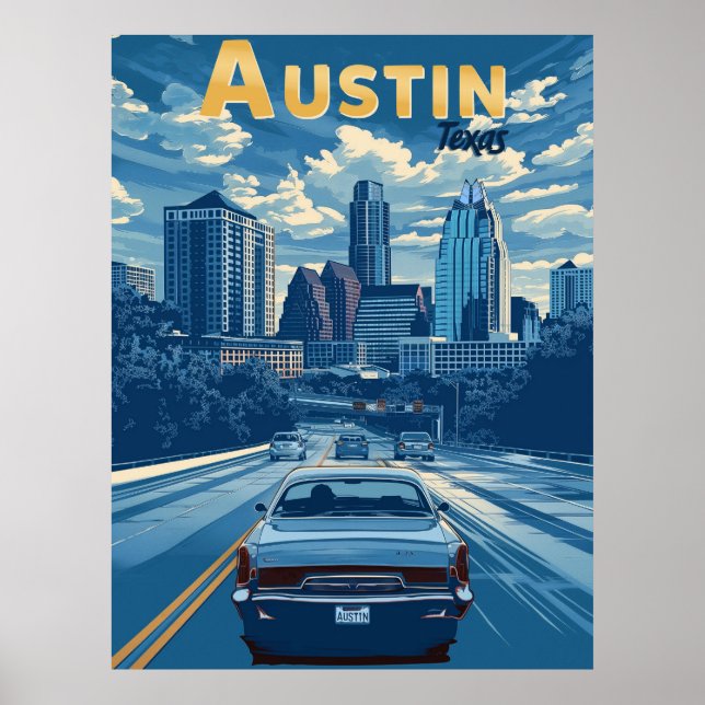 Austin - Vintage Travel  Poster (Front)