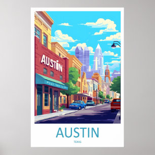 Austin Vintage Travel Poster Ski National Park