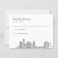 Austin Wedding | Stylised Skyline RSVP