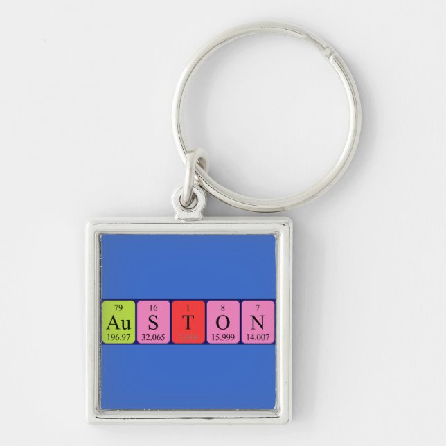 Auston periodic table name keyring (Front)