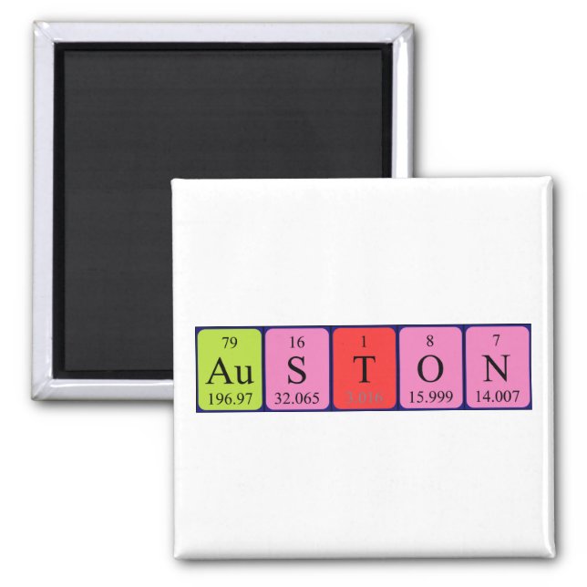 Auston periodic table name magnet (Front)