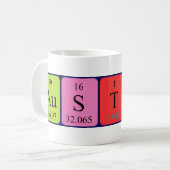 Auston periodic table name mug (Front Left)