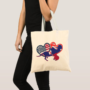 Austrailia USA Kangaroo Koala Tote Bag
