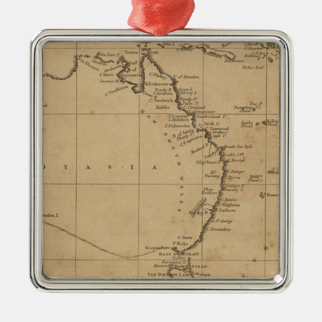 Australasia Metal Tree Decoration (Front)