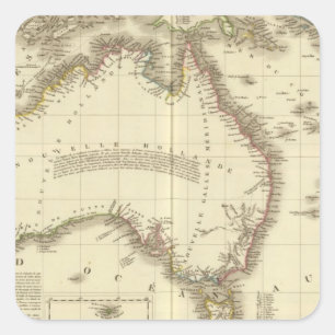 Australia 10 square sticker
