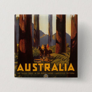 Australia 15 Cm Square Badge