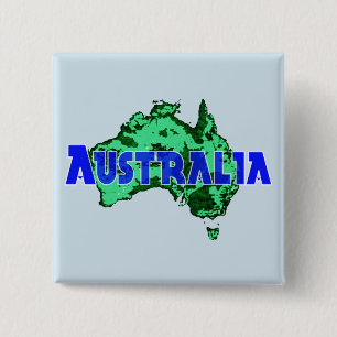 Australia 15 Cm Square Badge