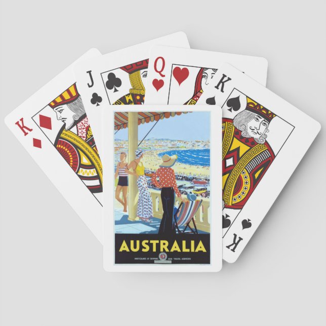 AUSTRALIA 1920s BONDI BEACH Playing Cards (Back)