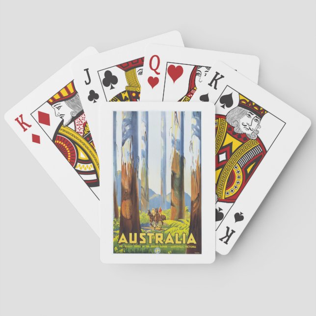 AUSTRALIA 1930s VICTORIA FOREST Jigsaw Puzzle Playing Cards (Back)