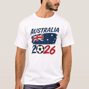 Australia 2026 Soccer Fan Design Flag Colors T-Shirt
