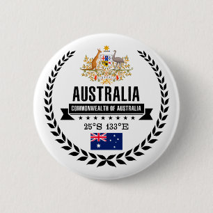 Australia 6 Cm Round Badge