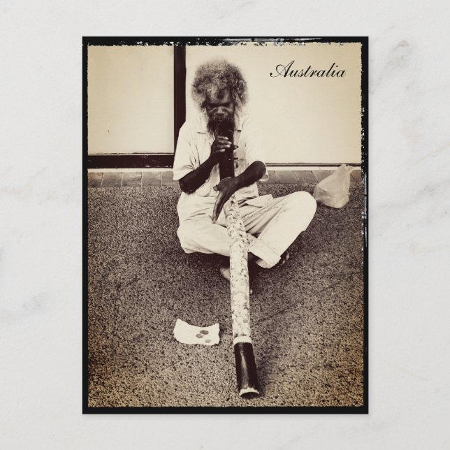 Australia, Aboriginal + Didgeridoo Postcard (Front)