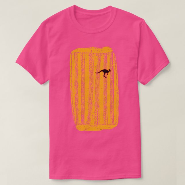Australia Aboriginal Drum Kangaroo Pattern T-Shirt (Design Front)