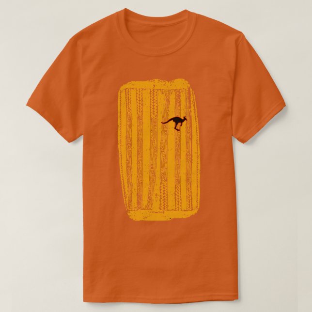 Australia Aboriginal Drum Kangaroo Pattern T-Shirt (Design Front)