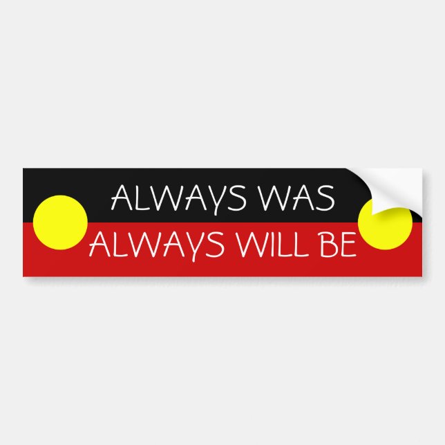 australia aboriginal flag bumper sticker (Front)