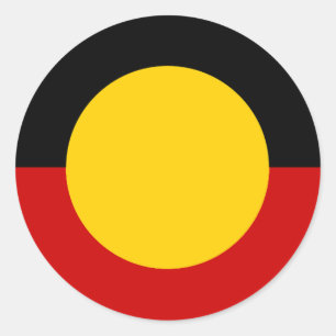 Australia Aboriginal Flag Classic Round Sticker