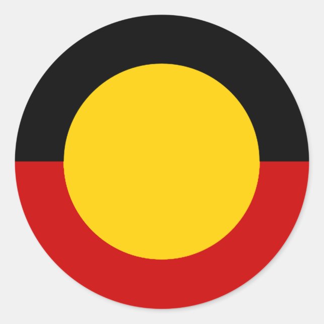 Australia Aboriginal Flag Classic Round Sticker (Front)