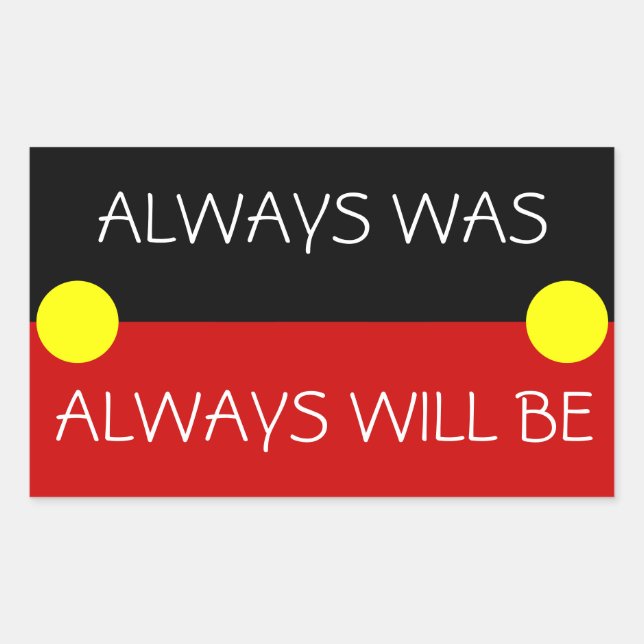 australia aboriginal flag rectangular sticker (Front)