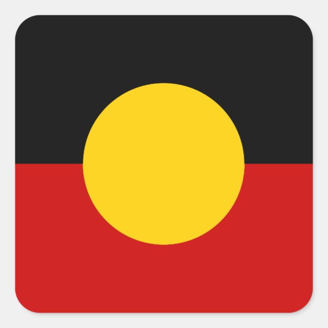 Australia Aboriginal Flag Square Sticker (Front)