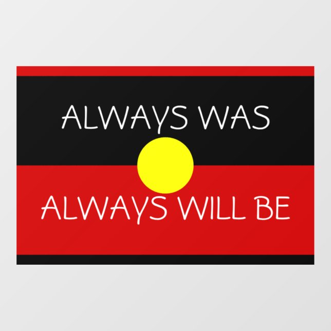 australia aboriginal flag  window cling (Sheet)