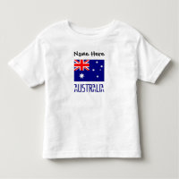 Australia and Australian Flag Black Personalised