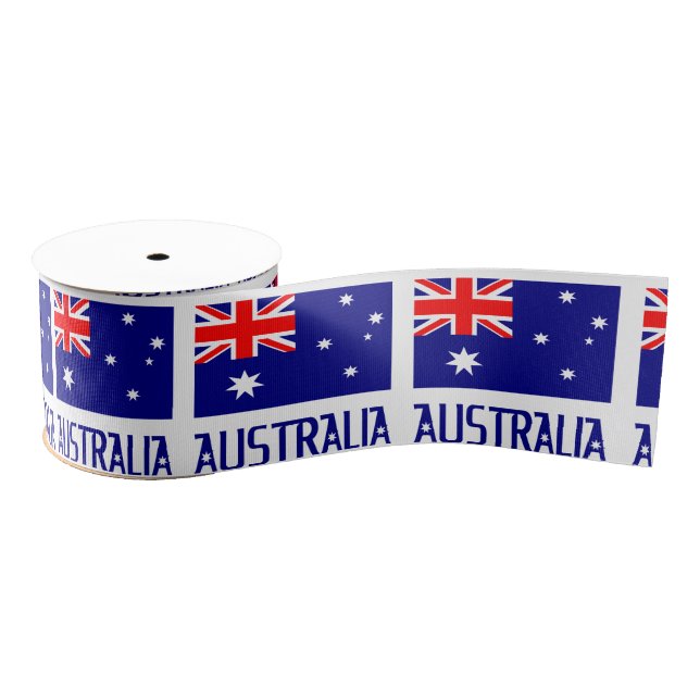 Australia and Australian Flag Grosgrain Ribbon (Spool)
