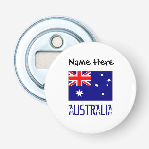 Australia and Australian Flag Personalised  Bottle Opener