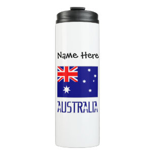 Australia and Australian Flag Personalised  Thermal Tumbler