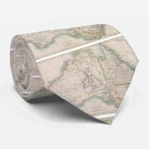 Australia and British Isles Size Comparison Map Tie