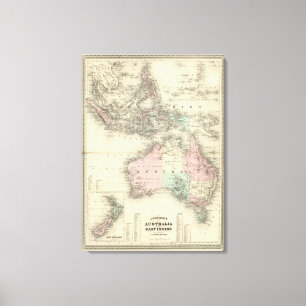 Australia and East Indies Canvas Print