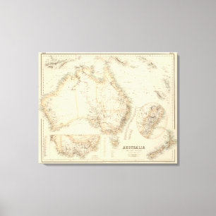Australia and New Zealand Canvas Print