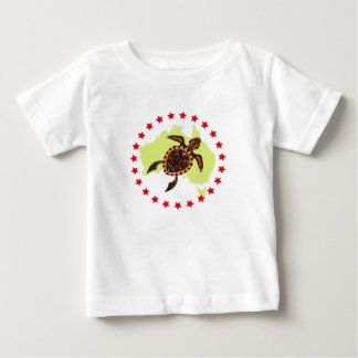 Australia And Sea Turtle In Circle Of Stars Baby T-Shirt