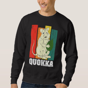 Australia Animal Wildlife Aussie Retro Quokka Sweatshirt
