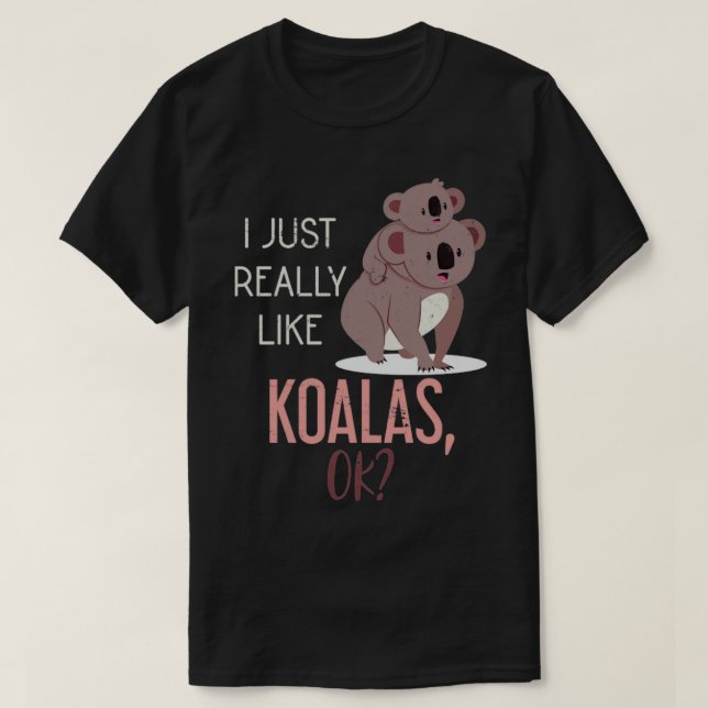 Australia Animal Zoo Keeper Koala T-Shirt (Design Front)