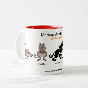 Australia animals - Marsupials - Wildlife - Two-Tone Coffee Mug