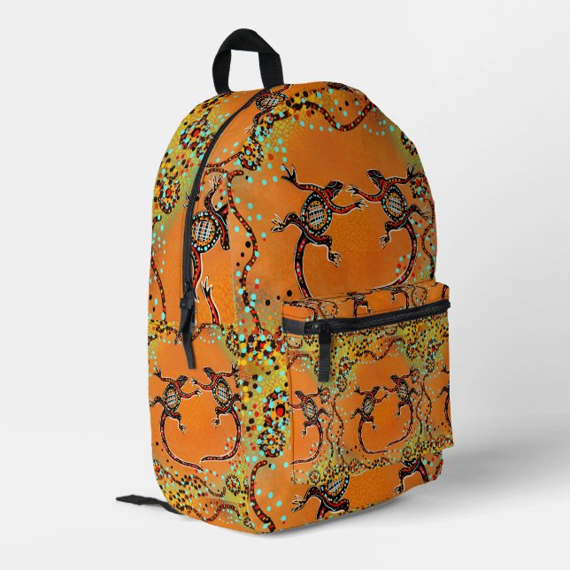 AUSTRALIA ART                   PRINTED BACKPACK (Back Corner Left)