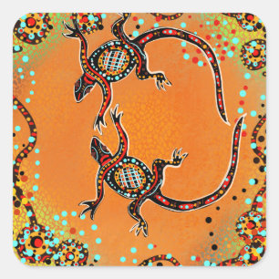 AUSTRALIA ART                   SQUARE STICKER