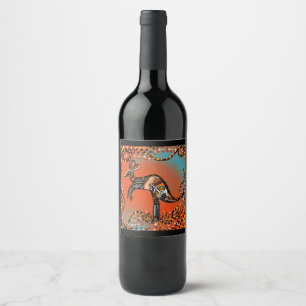 AUSTRALIA ART WINE LABEL