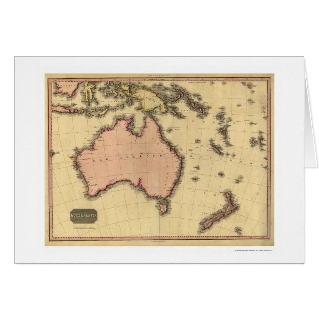 Australia Asia Map By John Pinkerton 1818 (Front Horizontal)