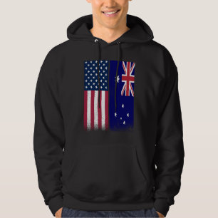 Australia Australian American Flags Proud USA Hoodie