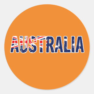 Australia, Australian  Classic Round Sticker