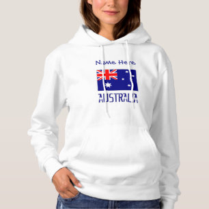 Australia Australian Flag Blue Personalisation Hoodie