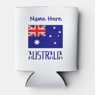 Australia Australian Flag Blue Personalised Can Cooler