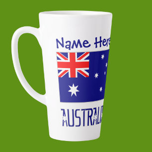 Australia Australian Flag Blue Personalised Large Latte Mug