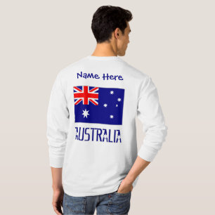 Australia Australian Flag Blue Personalised Men's  T-Shirt