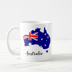 Australia Australian Flag Map Aussie Coffee Mug