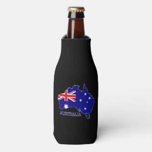 Australia Australian Flag Map Travel Bottle Cooler
